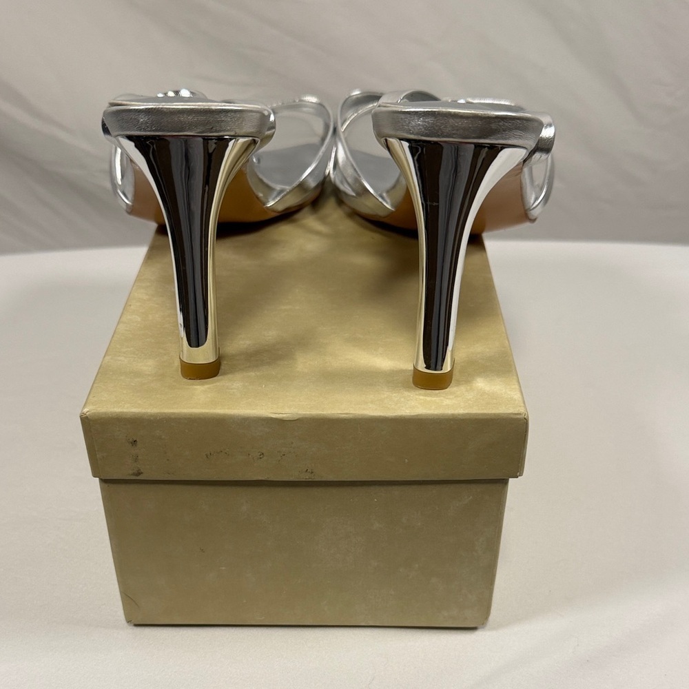 Silver Strappy Women's Sandals Size 11 NWT - Picture 3 of 6